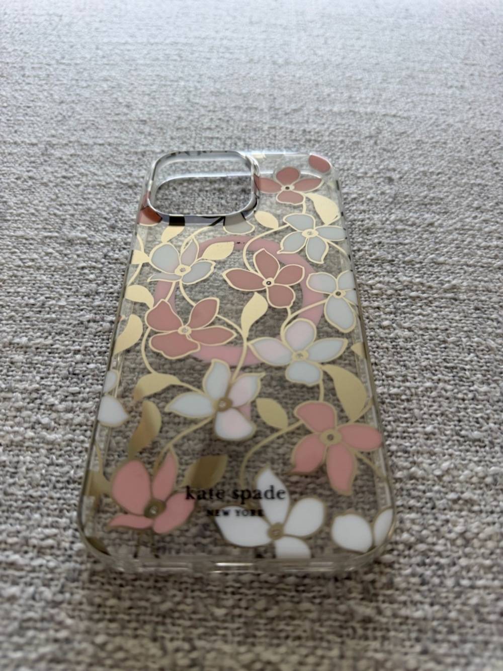 kate spade Floral Clear Phone Case in Pink and Cream iPhone 16 Pro Max